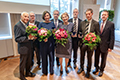 Gruppenfoto, v.l.n.r. Arnold Pollak, Wilhelm Sedlak, Dagmar Bancher-Todesca, Johannes Steinhart, Barbara Hasiba, Edgar Wutscher, Reinhold Kerbl, Thomas Fiedler